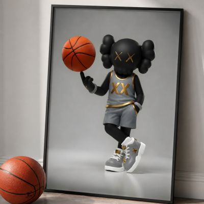 Kaws Girl Wall Art Set of 3, Girl Hypebeast Room Decor, Pink Grey Kaws Posters, Feminine Kaws Wall Art, Cool Girl Room Decor, Teen Girl Art